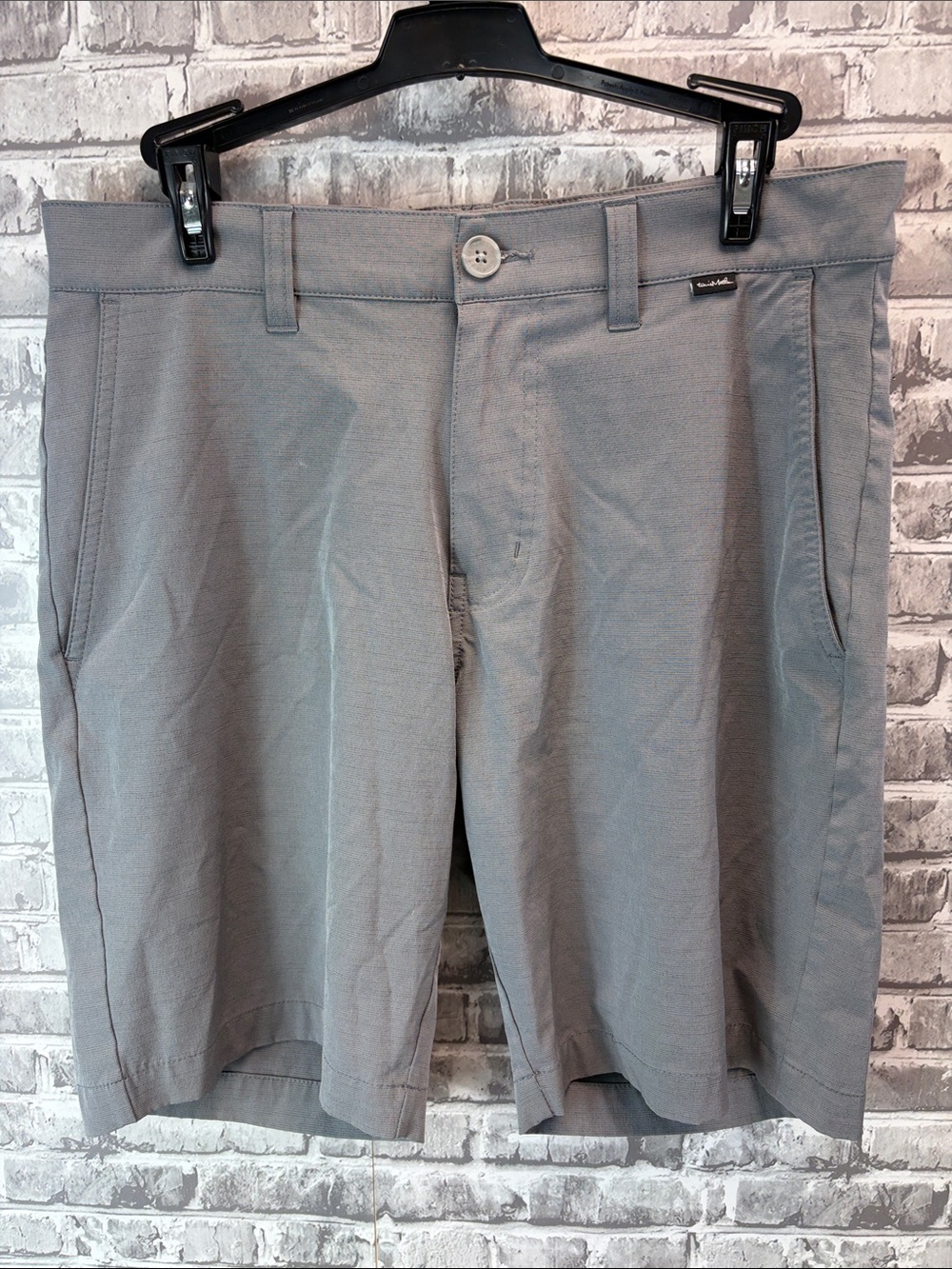 Travis Mathew Light Gray Flat Front Men's Shorts